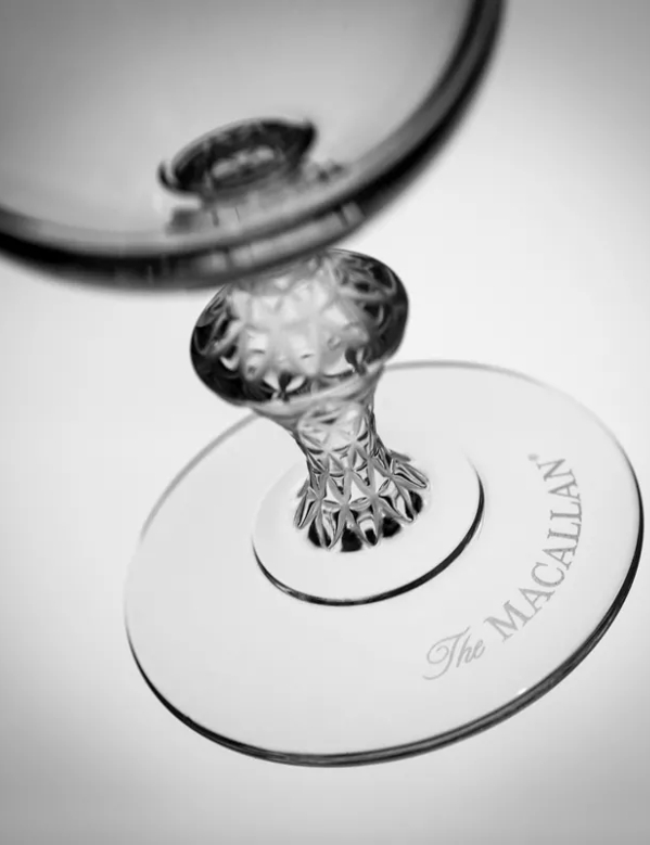 Bottom of The Macallan Lalique Glass with Detailing 