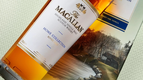 The Macallan Home Collection River Spey Bottle Pack Mood shot Close Up