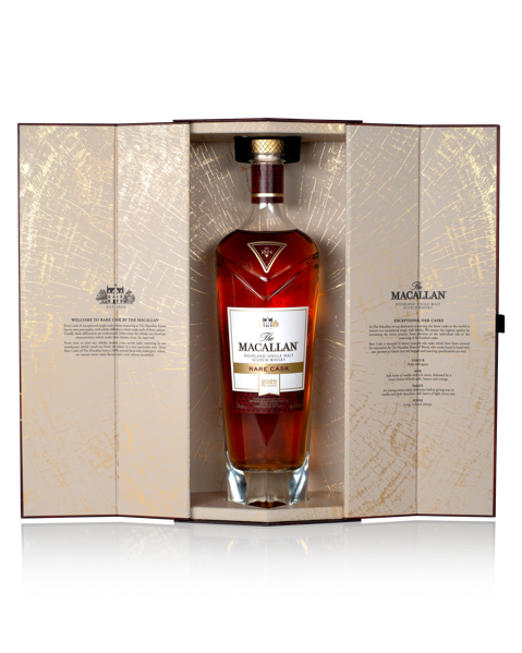 The Macallan Rare Cask 2025 pack open with bottle inside