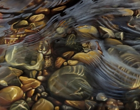 Rocks and Pebbles in The River Spey