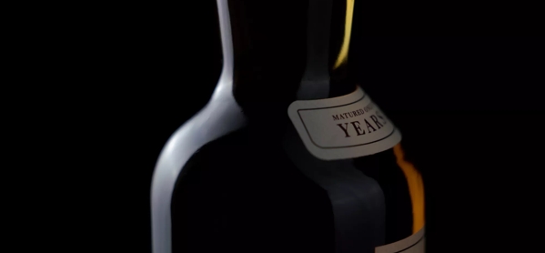 The Macallan Fine and Rare Bottle to the side mood shot