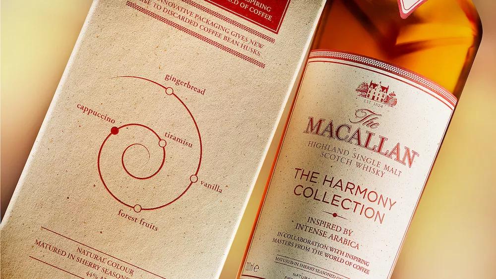 The Macallan Intense Arabica Harmony Mood Shot Bottle and Notes on Pack