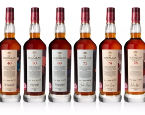 The Macallan Red Collection Back of Bottles