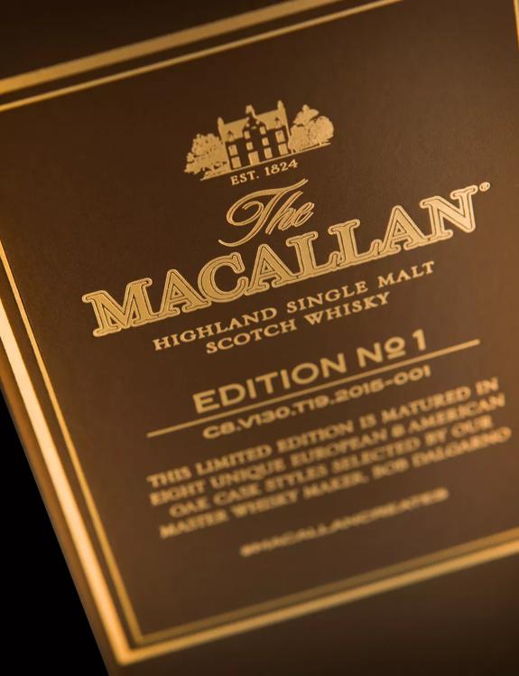 The Macallan Edition 1 Mood Shot of Box Label