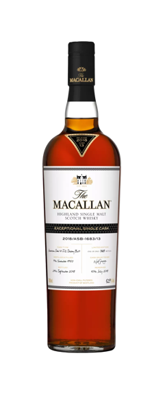 the macallan exceptional single cask whisky bottle