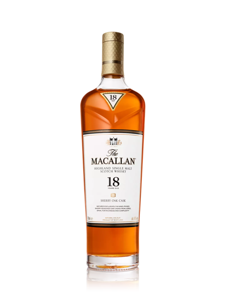 the macallan sherry oak 18 whisky bottle