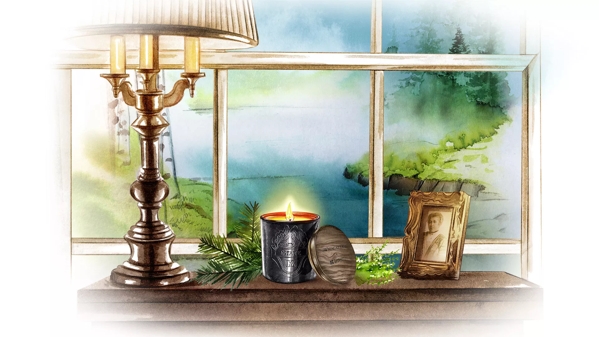 The Macallan Lifestyle Collection Estate Candle Lit in Home Illustration 