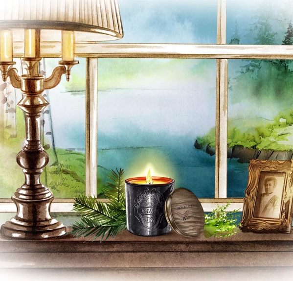 The Macallan Lifestyle Collection Estate Candle Lit in Home Illustration 