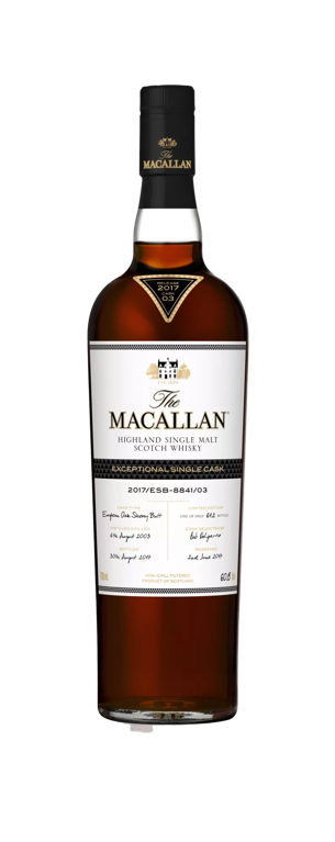 the macallan exceptional single cask whisky bottle