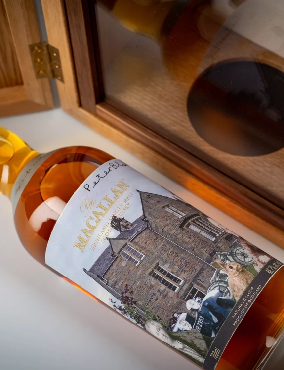 The Macallan Anecdotes of Ages Collection: Family Life and Work Bottle Lying Flat Mood Shot