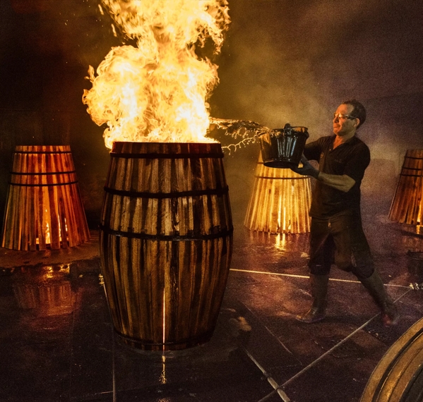 Flame in Jerez Cooperage Toasting Casks