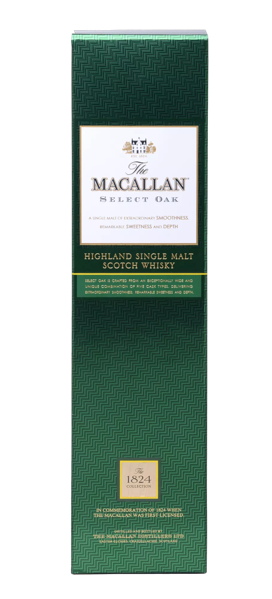the macallan select oak whisky box