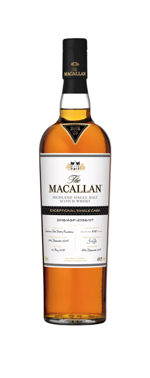 the macallan exceptional single cask whisky bottle