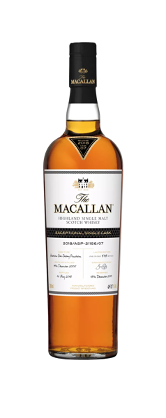 the macallan exceptional single cask whisky bottle