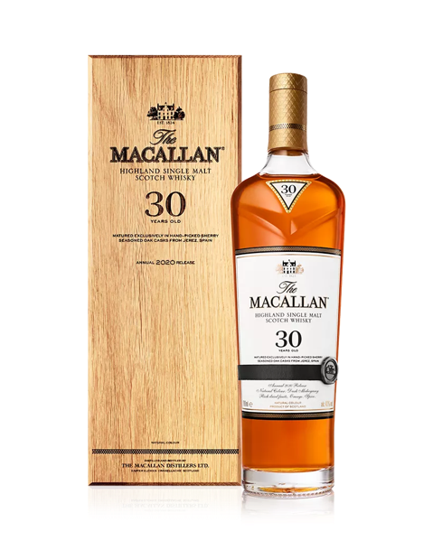 The Macallan Sherry Oak 30 Years 2020 Release Bottle and Pack