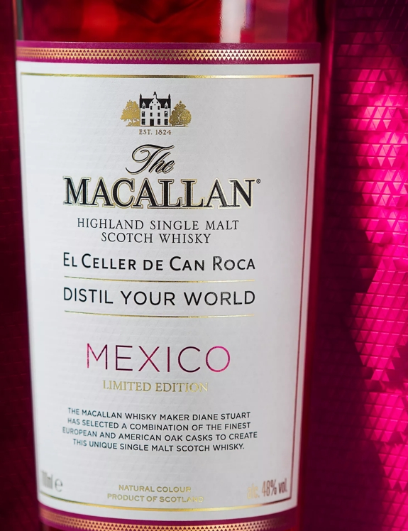 the macallan distil your world mexico whisky label