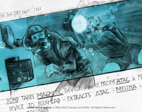 The Macallan James Bond Collection illustration of diving 