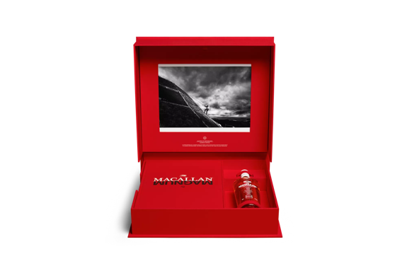The Macallan Magnum Collection Open pack with bottle Paolo Pellegrin