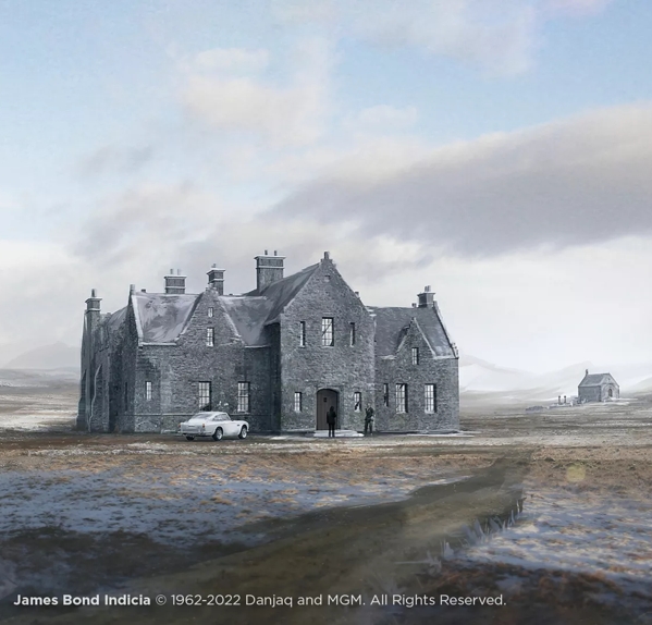 The Macallan James Bond Collection illustration of skyfall lodge