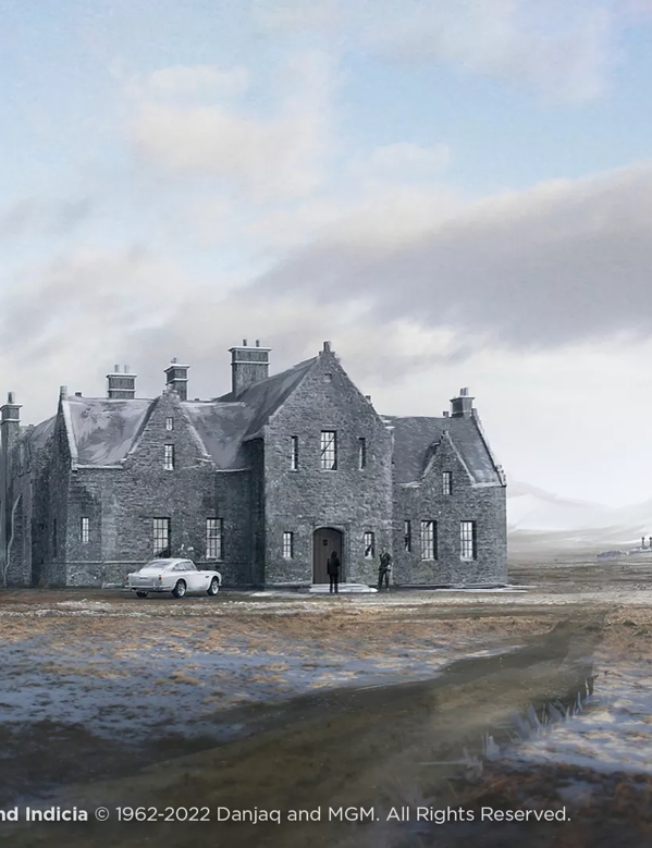 The Macallan James Bond Collection illustration of skyfall lodge