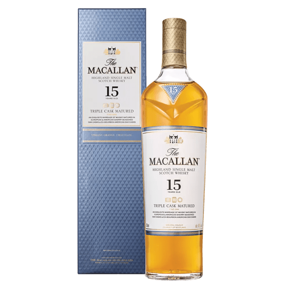 The Macallan Triple Cask Matured Bottle and Pack