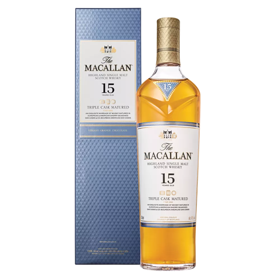 The Macallan Triple Cask Matured Bottle and Pack