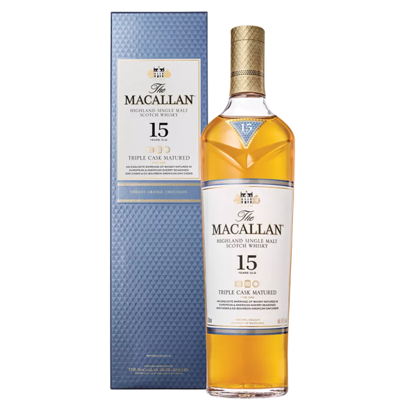 The Macallan Triple Cask Matured Bottle and Pack