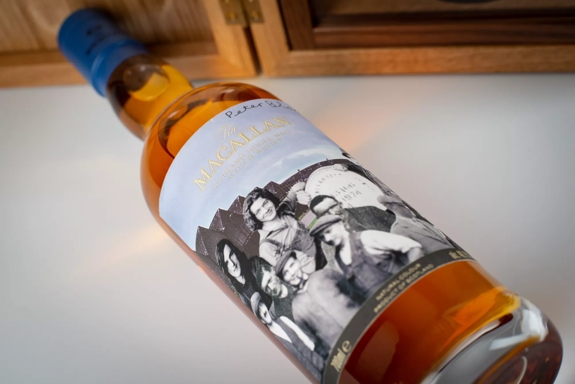 The Macallan Anecdotes of Ages Collection: Down to Work Bottle Lying Flat Mood Shot