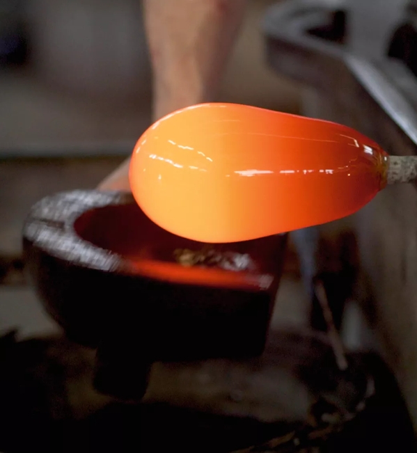 glass being blown