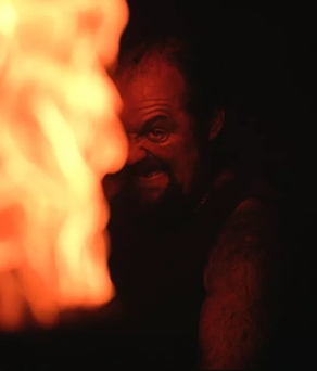 Flame in Jerez Cooperage Man Behind Flame