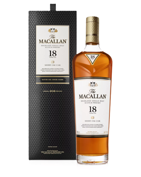 送料無料 日本 Sherry Macallan The Oak The | Release 2018 Old, Years 18 ウイスキー