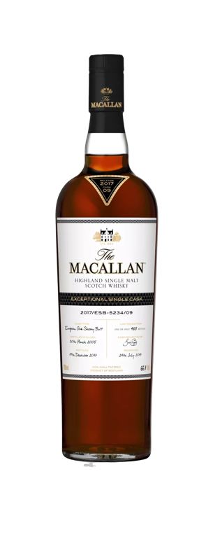 the macallan exceptional single cask whisky bottle