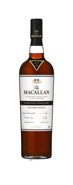 the macallan exceptional single cask whisky bottle