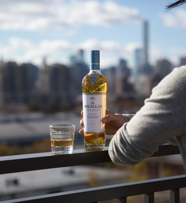 the macallan select oak whisky bottle