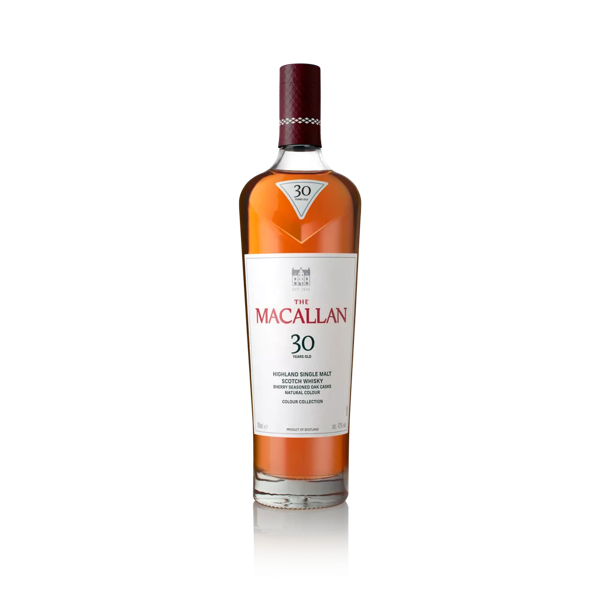 the macallan colour collection 30 years old whisky bottle