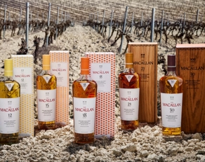 the macallan colour collection whisky bottles