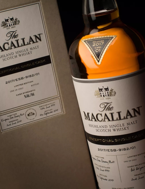 The Macallan Exceptional Single Cask2017 Bottle and Pack Close Up