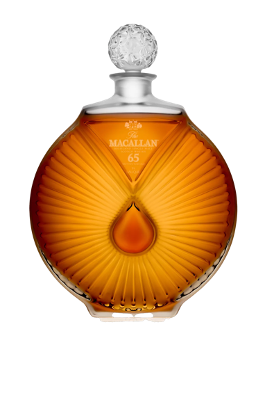 the macallan whisky 65 years old lalique decanter