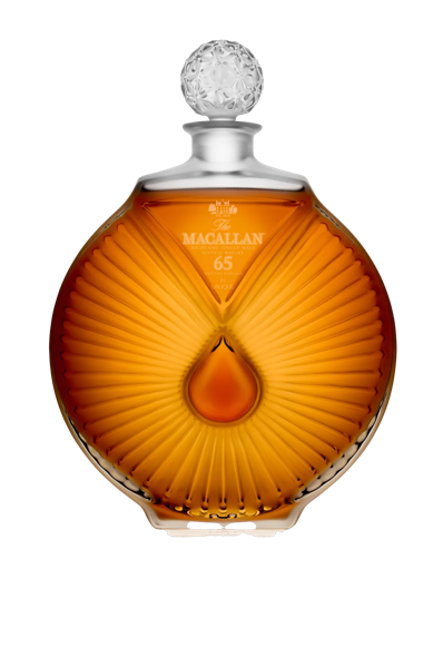 the macallan whisky 65 years old lalique decanter