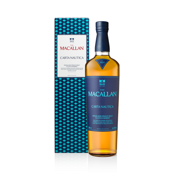 Carta Nautica 43% bottle and pack from front