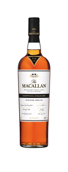 the macallan exceptional single cask whisky bottle