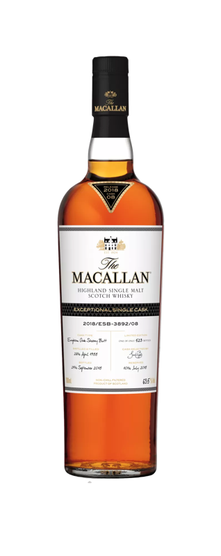 the macallan exceptional single cask whisky bottle