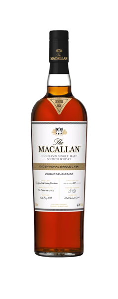 the macallan exceptional single cask whisky bottle