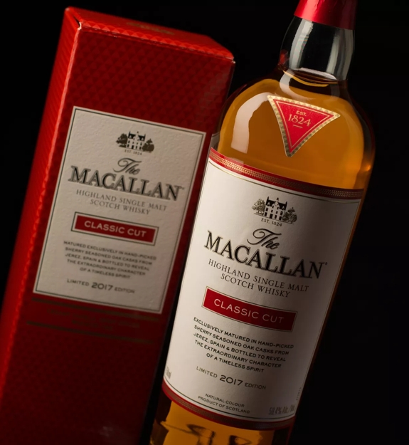 The Macallan Classic Cut Collection 2017 Release Bottle and Pack 