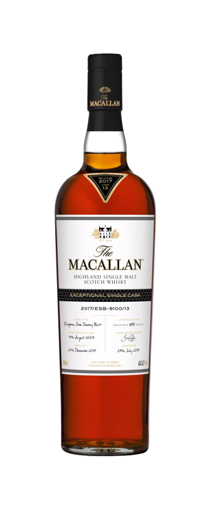 the macallan exceptional single cask whisky bottle
