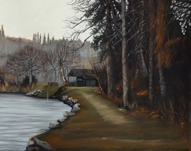 River Spey in Winter Painting