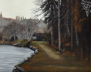 River Spey in Winter Painting
