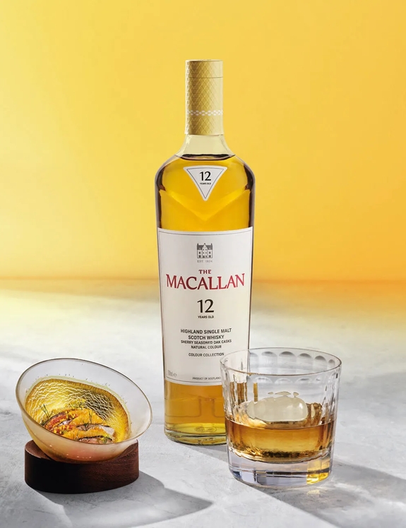 the macallan colour collection 12 years old whisky serves