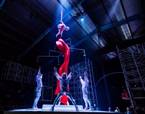 During the Cirque du Soleil performance at The Macallan Estate Performers