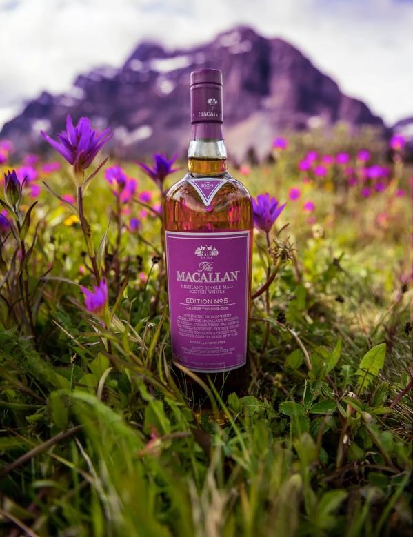 The Macallan Edition No. 5 Bottle Amongst Flowers